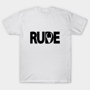 Rude Typographic Logo T-Shirt